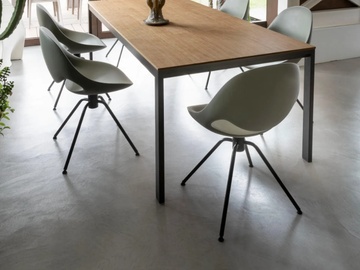 LITTLE MOON SOFT TOUCH - Swivel trestle-based polyurethane chair by Tonon - view 3
