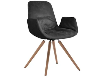 STEP SOFT 9W4 - Upholstered leather or fabric chair with armrests by Tonon - view 2