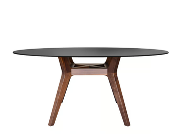 LIBRA - Round wood and glass dining table by Tonon - view 2