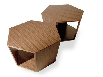 DIAMONDS - Wooden coffee table with integrated magazine rack by Tonon - view 3