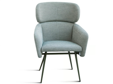 BALÙ-XL-MET - Fabric armchair with armrests by TrabA' - view 2