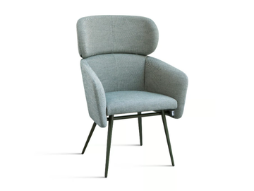 BALÙ-XL-MET - Fabric armchair with armrests by TrabA' - view 3