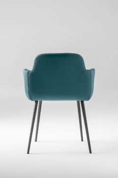 BARDOT MET - Leather chair with armrests by TrabA' - view 3