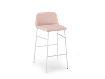 BARDOT MET - Fabric barstool with footrest by TrabA' - view 3