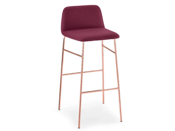 BARDOT MET - Fabric barstool with footrest by TrabA' - view 2