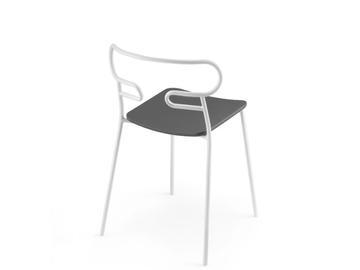 GENOA - Open back metal and polyurethane chair by TrabA' - view 3