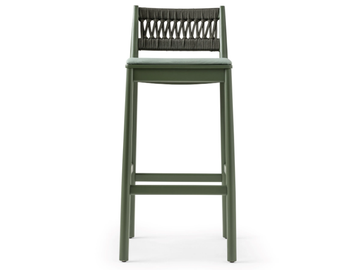 JULIE - Wooden stool with footrest with integrated cushion by TrabA' - view 2