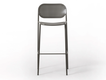 METIS DOT - High metal stool with footrest by TrabA' - view 2