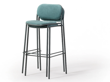 METIS PAD - High fabric stool with footrest by TrabA' - view 3