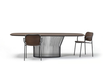 RAY - Rectangular wood veneer table by TrabA' - view 3