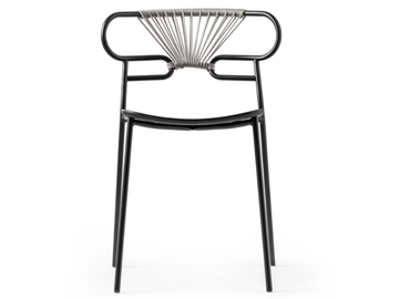 GENOA CROSS - Stackable metal and polyurethane chair by TrabA' - view 2