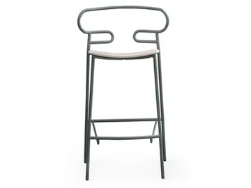 GENOA - Metal and Ash stool with footrest by TrabA' - view 2
