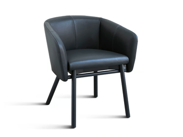 BALÙ - Leather chair with armrests by TrabA' - view 2