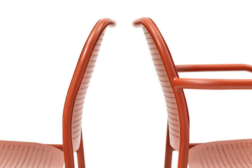 METIS DOT - Stackable metal chair with armrests by TrabA' - view 3