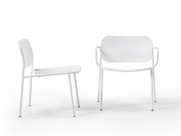 METIS DOT - Metal easy chair with armrests by TrabA' - view 3