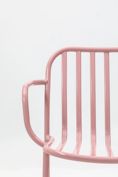 METIS LINE - Stackable metal chair with armrests by TrabA' - view 3
