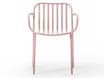 METIS LINE - Stackable metal chair with armrests by TrabA' - view 2