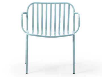 METIS LINE - Metal easy chair with armrests by TrabA' - view 2