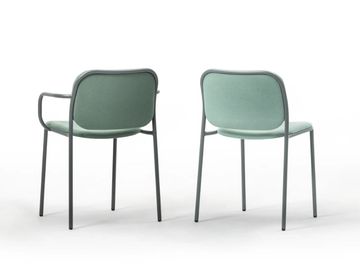 METIS PAD - Upholstered fabric chair with armrests by TrabA' - view 3