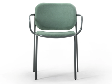METIS PAD - Upholstered fabric chair with armrests by TrabA' - view 2