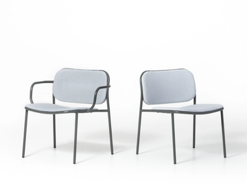 METIS PAD - Upholstered fabric easy chair with armrests by TrabA' - view 3