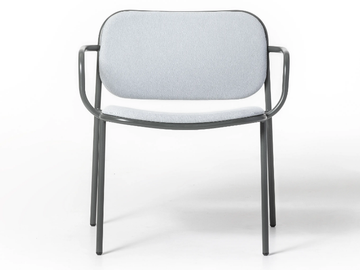 METIS PAD - Upholstered fabric easy chair with armrests by TrabA' - view 2