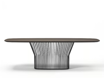 RAY - Rectangular wood veneer table by TrabA' - view 2