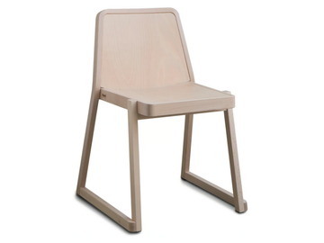 ROXANNE - Sled base wooden chair by TrabA' - view 2