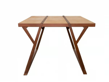 EQUILIBRI - Square corten and wood table by TrackDesign - view 2