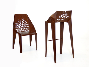 FOGLIA - Corten™ chair by TrackDesign - view 3