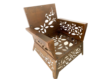 HANAMI - Corten™ armchair with armrests by TrackDesign - view 3