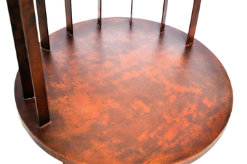 KANDINSKIJ 1923 - High Corten™ stool with integrated cushion by TrackDesign - view 3