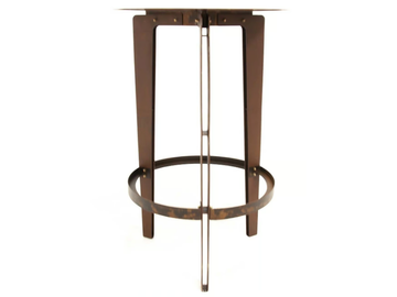 LEGGERO - High Corten™ stool with footrest by TrackDesign - view 3