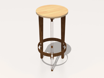 LEGGERO - High Corten™ stool with footrest by TrackDesign - view 3