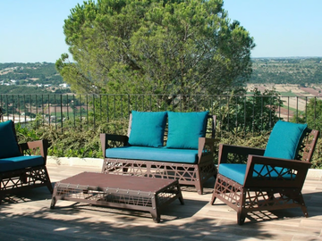 MIKADO - Rectangular Corten™ garden side table by TrackDesign - view 3