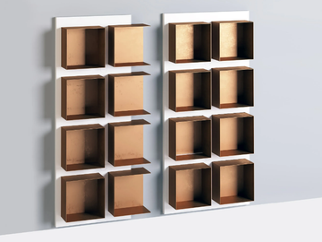 MODULO - Wall-mounted sectional steel and wood bookcase by TrackDesign - view 2