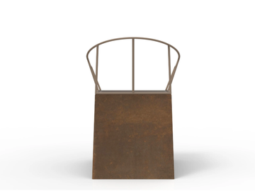 NEBIDA - Corten™ chair open back by TrackDesign - view 3