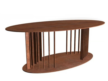 OVOV - Oval Corten™ coffee table for living room by TrackDesign - view 3