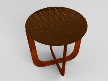 COFFEE - Round Corten™ coffee table by TrackDesign - view 2