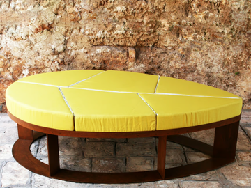 LILA - Corten™ garden pouf by TrackDesign - view 2