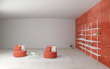 VOILE' - Wall-mounted steel bookcase by TrackDesign - view 3