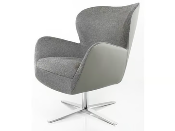 BRITNEY - Swivel armchair with armrests with 4-spoke base by Tremolada - view 3
