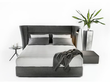 DAVID - Fabric double bed with upholstered headboard by Tremolada - view 2