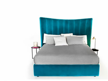 FREDDIE - Fabric double bed with upholstered headboard by Tremolada - view 3