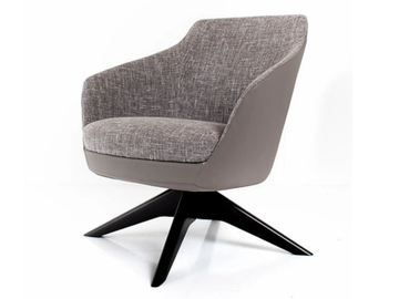 KATY - Trestle-based fabric easy chair with armrests by Tremolada - view 2
