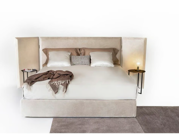 MICK - Fabric double bed with upholstered headboard by Tremolada - view 3