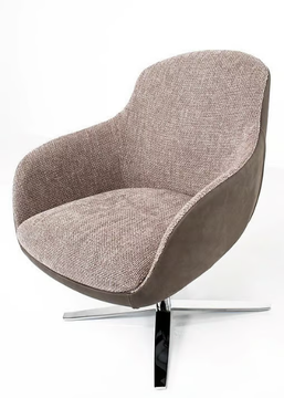 MILEY - Swivel armchair with armrests with 4-spoke base by Tremolada - view 3