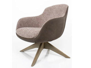 MILEY - Swivel trestle-based armchair with armrests by Tremolada - view 2