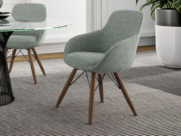 AMBER - Upholstered fabric easy chair with armrests by Tremolada - view 2