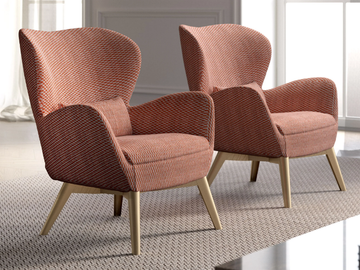 BRITNEY - Fabric armchair with armrests by Tremolada - view 2